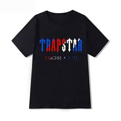 Trapstar T Shirt,Rundhals Tee,Letter Short Sleeve,Trapstar Tshirts Herren,Kurzarmshirt,Sommershirt,Drucken T-Shirts FüR Herren,Pure Cotton Tshirt(S-2xl) von XKPhframe