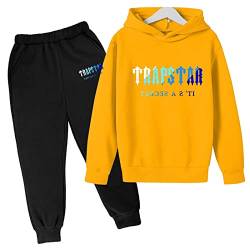 XKPhframe Trapstar Anzug für Kinder,Trapstar Jogginganzug Kinder,Trapstar Tracksuit,Trapstar set,Trapstar Hoodie,Jungen Mädchen Jogging Kleidung,Sportbekleidung für Kinder,D,150 von XKPhframe