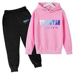 XKPhframe Trapstar Anzug für Kinder,Trapstar Jogginganzug Kinder,Trapstar Tracksuit,Trapstar set,Trapstar Hoodie,Jungen Mädchen Jogging Kleidung,Sportbekleidung für Kinder,F,150 von XKPhframe