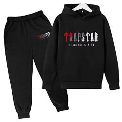 XKPhframe Trapstar Jogginganzug Kinder,Trapstar Anzug für Kinder,Trapstar Tracksuit,Trapstar Hoodie,Trapstar set,Jungen Mädchen Jogging Kleidung,Sportbekleidung für Kinder,A,150 von XKPhframe