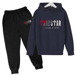 XKPhframe Trapstar Jogginganzug Kinder,Trapstar Anzug für Kinder,Trapstar Tracksuit,Trapstar Hoodie,Trapstar set,Jungen Mädchen Jogging Kleidung,Sportbekleidung für Kinder,C,150 von XKPhframe