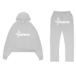 XKPhframe Y2K for Men, Jogging Bottoms and Tracksuits, Letter Print Loose Hoodies and Jogging Bottoms, Hip Hop Streetwear, Tracksuit, Men's Pullover, Casual Tops and Sports Trousers von XKPhframe
