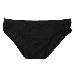 XKUN Herren Slip M-4Xl 3 Packungen EIS Seide Sexy Transparente Unterwäsche Schnelltrocknende Männer Unterwäsche-Black,XXXL von XKUN