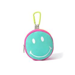 XLCTT Cartoon Lächeln Gesicht Tasche Keychain Kopfhörer Kabel Null Brieftasche Mini Plüsch Schlüsselanhänger, D, Einheitsgröße von XLCTT
