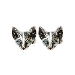 Ohrringe Anhänger für Mädchen Vintage Silber Katze Ohrringe für Frauen Kleines Tier Ohrringe Damen Schmuck Anti-Allergie Zubehör Geburtstag Neujahr Überraschungsgeschenk für Frauen von XLTEAM