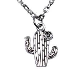 XLTEAM Halskette Anhänger Kaktus Anhänger Halskette Schmuck für Frauen Geburtstagsschmuck Party Geschenke von XLTEAM