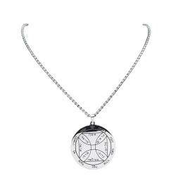 XLTEAM Halskette Anhänger Siebte Pentagramm der Sonne - Siegel von Salomo Halskette Frauen Silber Farbe Schmuck chaine collier Partyschmuck Geschenke von XLTEAM