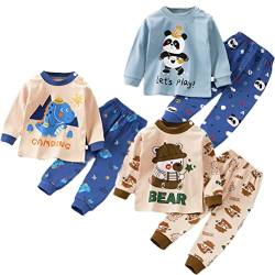 XM-Amigo Baby Junge Baumwolle Thermounterwäsche 3Set Thermounterhemden Thermo-Unterhosen Ski Funktionsunterwäsche für Winter Thermounterwäsche-Sets Lange Unterwäsche,Thermo-Pyjama für Baby Junge von XM-Amigo