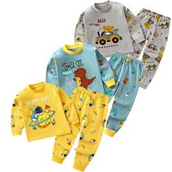 XM-Amigo Baby Junge Baumwolle Thermounterwäsche 3Set Thermounterhemden Thermo-Unterhosen Ski Funktionsunterwäsche für Winter Thermounterwäsche-Sets Lange Unterwäsche,Thermo-Pyjama für Baby Junge von XM-Amigo