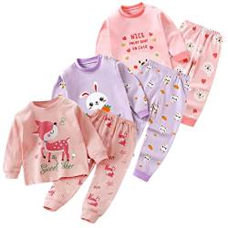 XM-Amigo Baby Mädchen Baumwolle Thermounterwäsche 3Set Thermounterhemden Thermo-Unterhosen Ski Funktionsunterwäsche für Winter Thermounterwäsche-Sets Lange Unterwäsche Thermo-Pyjama,Etikett: 50 von XM-Amigo