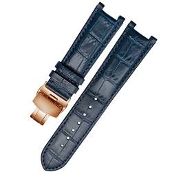 XMKT Echtes Leder Armband für GC 22 * 13mm 20 * 11mm Kerbelband mit Haltekleidungsschmetterlingsschnalle Männer und Frauen Watch Gürtel (Color : M, Size : 22-13mm) von XMKT
