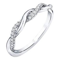 An Meinen besten Freund Ring Verstellbarer Ring Versprechen Ring Jubiläumsring Geburtstagsgeschenk Modering Galvanisierter Twist Micro Set Zirkonring D-Rings (A, One Size) von XNBZW
