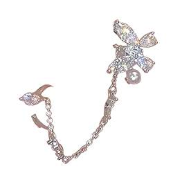 Fashion Damen Voll Diamant Bogen Ring Verlobungsring Schmuck Geschenke Kostüm Schmuck Ringe, silberfarben, Einheitsgröße von XNBZW