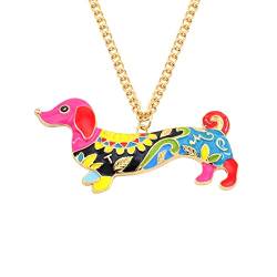 Hund personalisierter Halsketten-Anhänger-Öl-Tropfen-Regenbogen-Hundehalsketten-Tier-Andenken Doppelkette Halskette (Camouflage, One Size) von XNBZW