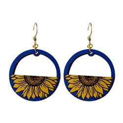 Ohrringe 2022 mit Geschenken aus der Ukraine Stehen Damen Sonnenblume I Ohrringe Herren Modeschmuck Ohrringe Ohrringe (A, One Size) von XNBZW