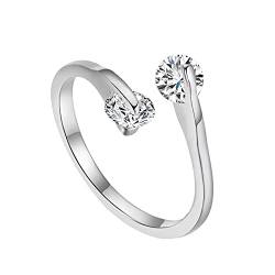 XNBZW Art- und Weisegeschenk- für Frauen-Ring-Schmucksache-Ring-offene Ringe Ringe Für Beste Freundinnen (Silver, One Size) von XNBZW