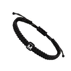 XNBZW Initial String Armbänder für Frauen Männer Teen Mädchen Jungen Handgemachtes Seil Geflochtenes Armband Minimalistischer Schmuck Passende Paar Armbänder Damenschmuck (M, Einheitsgröße) von XNBZW