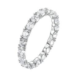 XNBZW Sterling Silber S925 Zirkon Ring Exquisiter Luxus Einfache Mode Ring Schmuck Ringe Damen Set Vintage (2-A, 6号) von XNBZW