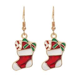 XNBZW Weihnachtsbaum Glocke Ohrringe Weihnachten Kreative Urlaub Party Ohrringe Schmuck Creolen Frauen Tropische Ohrringe für Frauen, U, Einheitsgröße, Creolen von XNBZW