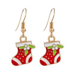 XNBZW Weihnachtsbaum Glocke Ohrringe Weihnachten Kreative Urlaub Party Ohrringe Schmuck Creolen Frauen Tropische Ohrringe für Frauen, W, Einheitsgröße, Creolen von XNBZW