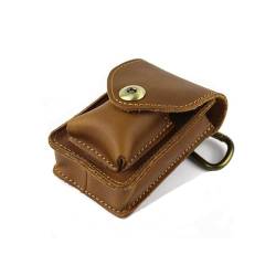 XNDGURE Leder Münzbeutel Kleingeld Halter Mini Tasche Brieftasche für Männer Vintage Braun Reißverschluss Schlüsselanhänger Mini Münze Tasche, Xndgure von XNDGURE