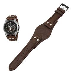 XNWKF Echtes Leder-Armband für Fossil CH2592 CH2564 CH2565 CH2891CH3051 Armband 22 mm Männer Tablett Gurt mit Nieten-Stil, 20 mm, Achat von XNWKF