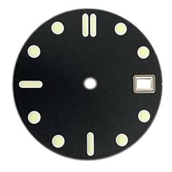 XOUVY Zubehör für Uhren 28,5 mm grünes Leuchtzifferblatt für NH35-Zifferblätter für NH36 / 4R / 7S-Bewegungsuhren Modifiziertes Zubehör von XOUVY