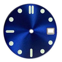 XOUVY Zubehör für Uhren 28,5 mm grünes Leuchtzifferblatt für NH35-Zifferblätter für NH36 / 4R / 7S-Bewegungsuhren Modifiziertes Zubehör von XOUVY