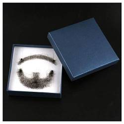 XPIT Fake Beard Hand Made 100 Prozent Echthaar-Spitze-bequeme unsichtbare Haar-Schnurrbart for Männer (Color : HX 05) von XPIT