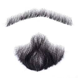 XPIT Fake Beard-Menschenhaar 100% Gefälschte Männer Bart Makeup Schnurrbart perfekt for Kostüm und Partei Hand Made (Color : #4, Size : 6inches) von XPIT