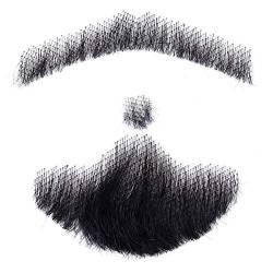 XPIT Fake Beard-Menschenhaar 100% Gefälschte Männer Bart Makeup Schnurrbart perfekt for Kostüm und Partei Hand Made (Color : #6, Size : 6inches) von XPIT