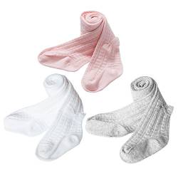 XPX Garment Strumpfhose für Babys, Mädchen, mit Schleife, Baumwolle, 0–5 Jahre, 3 Stück Gr. 0-6 Monate, mehrfarbig von XPX Garment