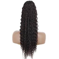 Pferdeschwanz Haarverlängerung Langwelliger lockiger Pferdeschwanz mit Kordelzug, 66 cm, synthetische Clip-in-Pferdeschwanz-Extensions for schwarze Frauen, Afro-Locken-Pferdeschwanz mit Kordelzug, fal von XPYGF565