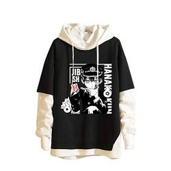 XQshop Unisex Toilet-Bound Hanako-kun Hoodie Fake Zweiteilige Näh-Sweatshirts Yugi Amane Nene Yashiro Minamoto Kou Cosplay-Sweatshirt von XQshop