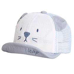 XRDSS Baby Junge Mädchen Schirmmütze Kappe Mesh Trucker Baseball Cap (Blau, 1-3 Jahre) von XRDSS