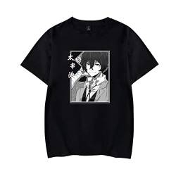 Bungo Stray Dogs Serie Oversize T-Shirt einfache lässige Anime Dazai Osamu Charakter T-Shirt Mode Streetstyle Top Kurze Ärmel von XSLGOGO