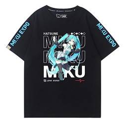Miku Hatsune T-Shirt Miku gedruckt Casual T-Shirt Virtual Idol Singer Miku T-Shirt Jugend Trendy T-Shirt Fun T-Shirt von XSLGOGO
