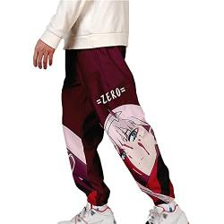 Unisex Anime Darling in The FRANXX Hose Code:002 Jogginghose Zero Two Graphics Haremshose mit elastischer Taille und Kordelzug von XSLGOGO