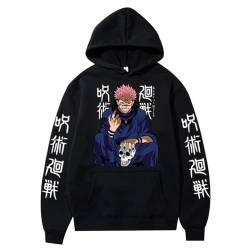 XSLGOGO Jujutsu Kaisen Sukuna Ryomen Sweatshirts Fans Kostüm Sukuna Sukuna Muster Hoodies Männer Frauen Ryomen Sukuna Mode Kleidung Jujutsu Kaisen Lose Outfit von XSLGOGO