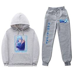 XSLGOGO That Time I Got Reincarnated as a Slime HoodiePants Zwei Sets Unisex Freizeit Lose Sweatshirt Jogginghose Anime Rimuru Tempest Cosplay Hoodie Jogginghose Anzug von XSLGOGO