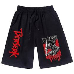 XSLGOGO Unisex Attack on Titan Sommer Kurze Hosen Anime Grafik Bedruckt Elastische Taille Kordelzug Jogginghose Levi Ackerman Kurze Sporthose Eren Jaeger Kurze Hosen von XSLGOGO