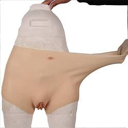 XSWL Silikon Fake Vagina Panty Künstliche Hüfte Enhancer Falsche Unterwäsche Sex Fake Boxer für Crossdresser Drag Queen Transgender,Lvory White,Basic&VG von XSWL