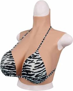 XSWL Silikonbrustplatten gefüllt mit Silikongel Fake Breast Form Enhancers für Crossdresser Transgender Mastektomie Cosplay BH… (Brown, CCUP) von XSWL
