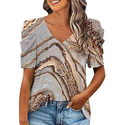 Bluse Damen sexy Hemd Oversize Damen sexy Shirt weihnachtsbluse Damen XXL Damen Oberteile Sommer, Gelb Tshirt Shirt Damen schwarz Blazer Damen lang t-Shirts fã¼r Damen von XTBFOOJ