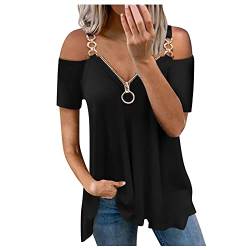 Cold Shoulder Shirt Damen Bluse leinen Damen Hemd Frauen elegant Jeans Damen Bluse Damen Langarm stradivarius Abend Rock mit Oberteil Damen musselin Hemd Damen Festliche Bluse Damen top elegant blu von XTBFOOJ