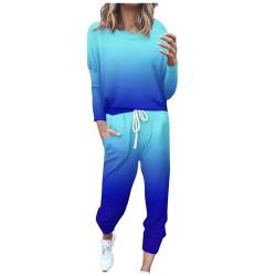 XTBFOOJ Hausanzug Damen Winter Baumwolle Damen Jogginganzug Set Baumwolle Freizeitanzug Damen Set Modern Sportanzug Damen Set Baumwolle Trainingsanzug Damen Freizeitanzug Frauen Gym Hose Jacke Sport von XTBFOOJ