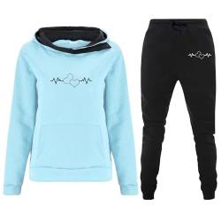 blauer trainingsanzug damen jogginganzug damen xxl tracksuit damen elegant freizeitanzug damen baumwolle sportanzug damen hausanzug damen baumwolle 50 sport hosen bh set damen yoga set damen bekl von XTBFOOJ