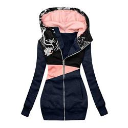 hoodie damen pullover stoff jacken teddy pullover damen langarm sweatjacke damen schwarz mit kapuze damen vintage pullover küstenkind damen hoody jacke damen schwarze tops damen übergangs mantel von XTBFOOJ