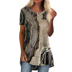 leinen top Damen Sommer t Shirt Damen Kleid leichte Sommerblusen Damen damentop ärmellos weit Damen Bluse Kurzarm Sommerblusen Glitzer Oberteile Damen Tops Damen sexy Sommer von XTBFOOJ