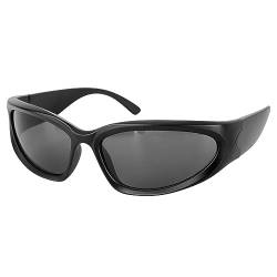 XTDMJ Schnelle Brille Rave, Punk Sportbrille Y2K Coole Techno Brillen, Wraparound Futuristische Sonnenbrille Brille für Herren Damen mit UV400 Schutz von XTDMJ